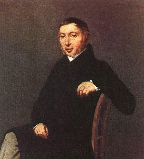  Jean Baptiste Camille  Corot Portrait of Laurent-Denis Sennegon Norge oil painting art
